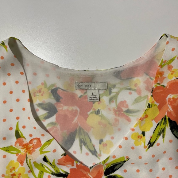 EST. 1946 Floral Sleeveless Top - Size Large - Picture 8 of 10